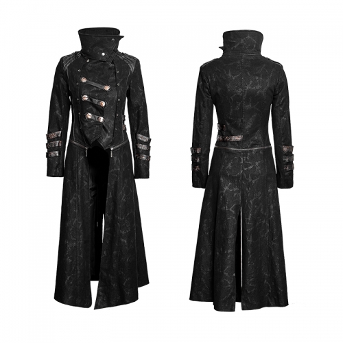 PUNK RAVE High Lapel Collar Woman Long Coat Y-364