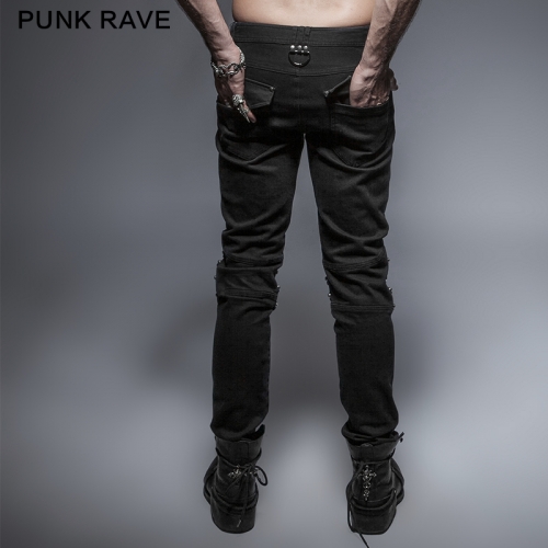 PUNK RAVE Armor Knee Man Washing Jeans K-239