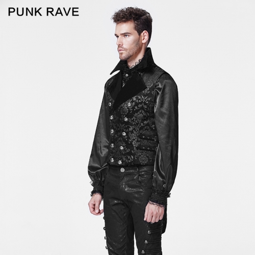 PUNK RAVE wholesale gothic cotton man waistcoat Y-596