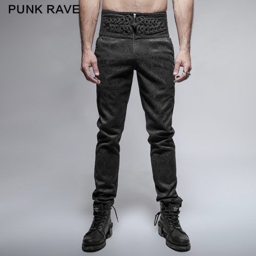 Punk Rave Gothic men Fit Long Pants K-238