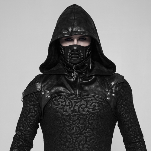 Punk black mouth mask hooded PUNK RAVE WS-275