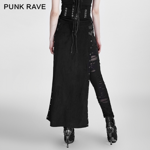 PUNK RAVE Woman High Waist Long Skirt Q-298