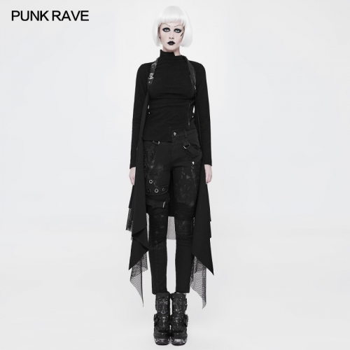 Punk Rave long loose mesh vest WY-918