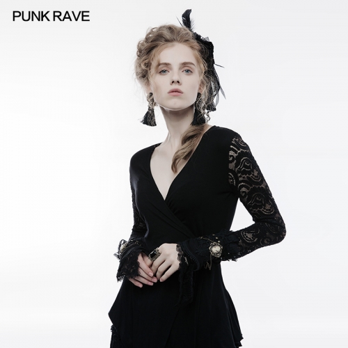 PUNK RAVE Steampunk Slightly Elastic Lace Gloves WS-242