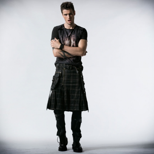 Scottish Double Pockets Men Skirts  Q-225