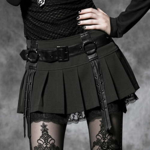 Punk Rave Gothic short mini dress Q-220