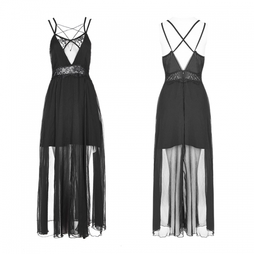 Punk Rave Cothic Strap Lace Dress