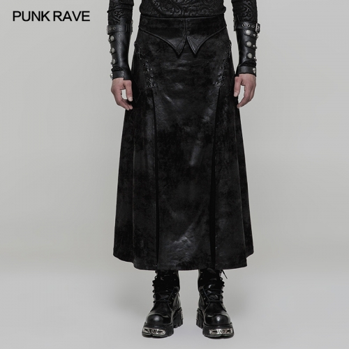 PUNK RAVE Gothic men kilts long skirts WQ-355