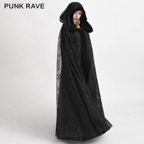 Punk Rave Gothic  big cape long coat Y-629