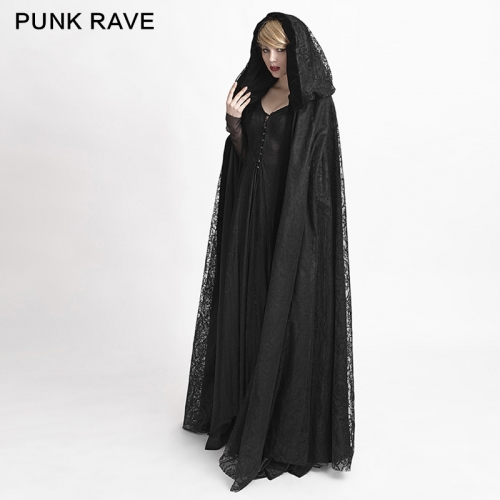 Punk Rave Gothic  big cape long coat Y-629