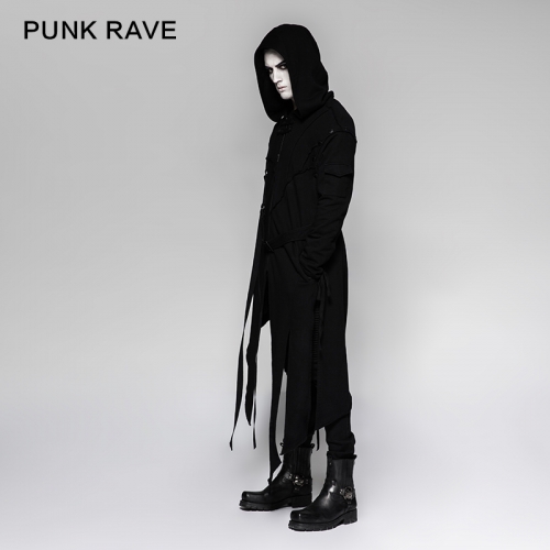 PUNK RAVE  hooded long stripes jacket Y-745