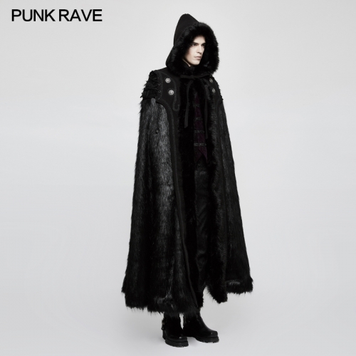 Gothic Witch Long Fur Cloak Y-803