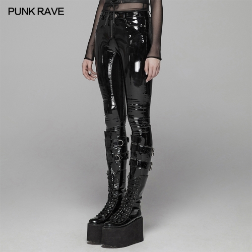 Gothic Leather Leggings  WK-378XCF