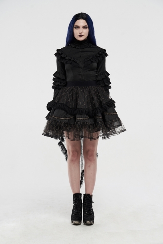 Lolita gorgeous lace balck shirt WLY-098CCF