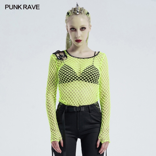 personality freen punk perspective mesh t-shirt WT-627TCF