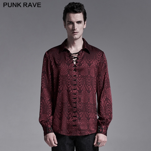 Gothic red jacquard shirt WY-1279CCM