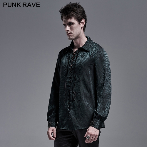 Gothic green jacquard shirt WY-1279CCM