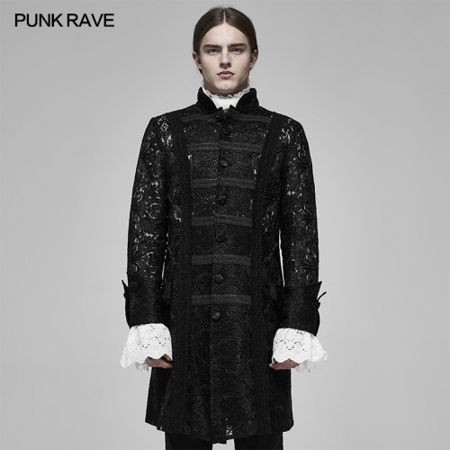 Palace see-through jacquard long coat WY-1165XCM