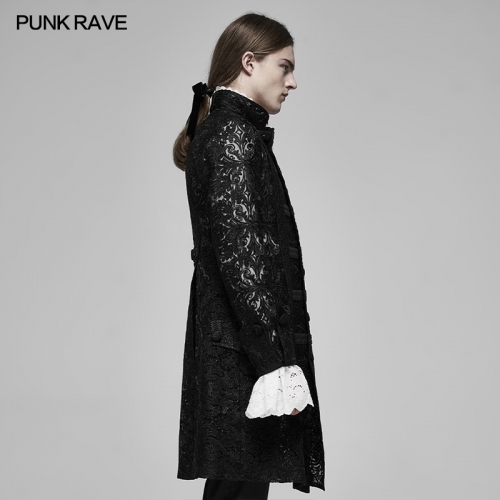 Palace see-through jacquard long coat WY-1165XCM