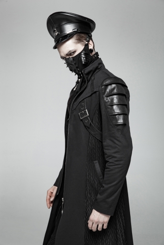 Black Rivet Leather Mask WS-300KZM