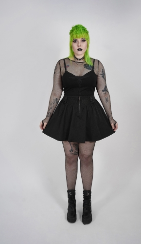 Gothic Decal Plus Size Skirt DQ-514BQF