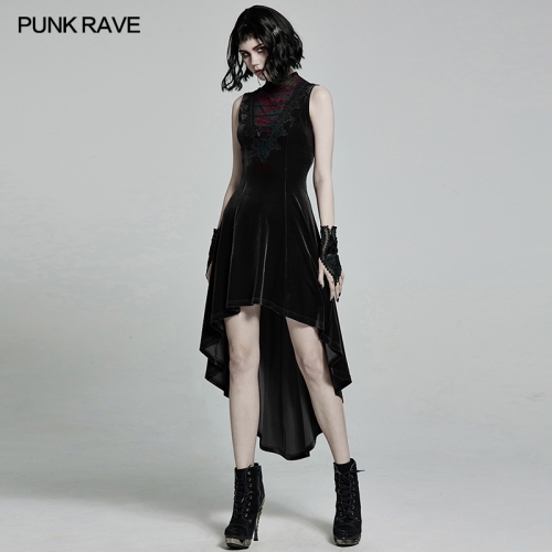 Gothic Black Sexy Retro Dress WQ-523LQF-BK