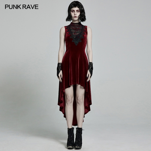 Gothic Red Sexy Retro Dress WQ-523LQF-BK