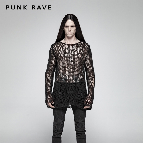 PUNK RAVE broken pullover summer men sweater OPM-004