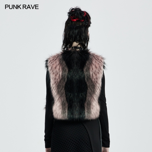 Punk  Stripe Woollen Coat