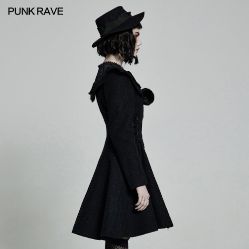 Punk Rave Goth Woollen Coat WY-1307ECF