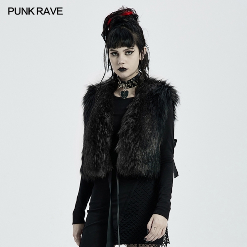 Punk Black Stripe Woollen Coat