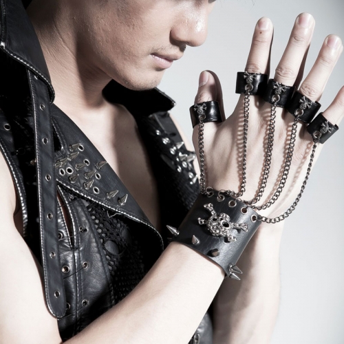 PUNK Black Gloves