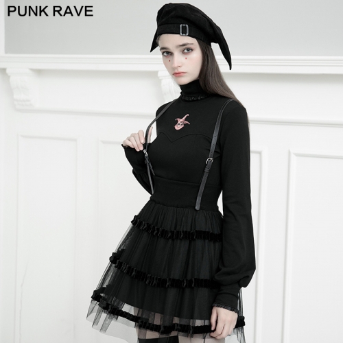 Magic DollBack strap mesh bubble skirt