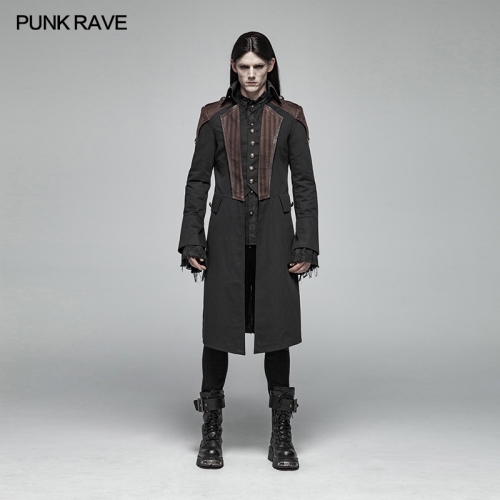 Steampunk mid-length coat