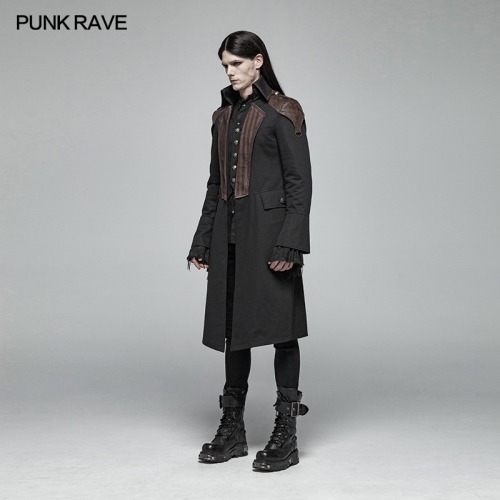 Steampunk mid-length coat
