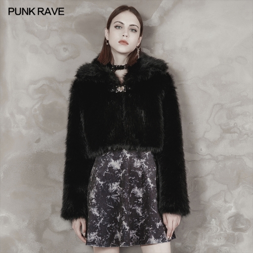 Long woolly loose short coat