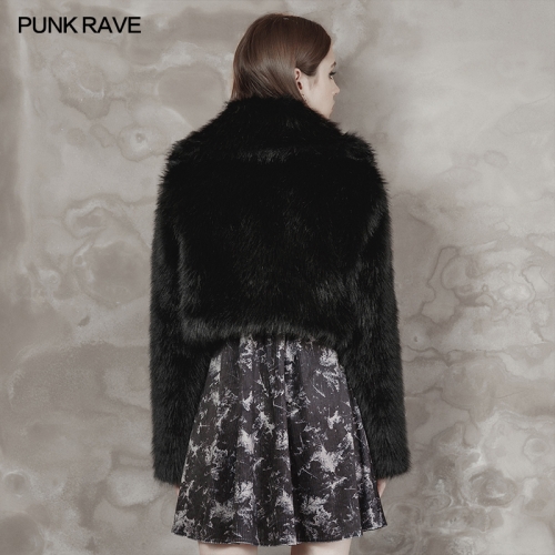 Long woolly loose short coat