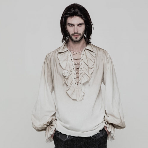 PUNKRAVE Steampunk Long Sleeve Men Shirt WY-873