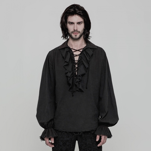 PUNKRAVE Steampunk Long Sleeve Men Shirt WY-873