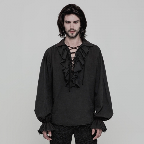 PUNKRAVE Steampunk Long Sleeve Men Shirt WY-873