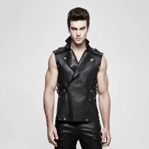 PUNKRAVE Harley men's Retro Motorcycle Vest coat Y-812