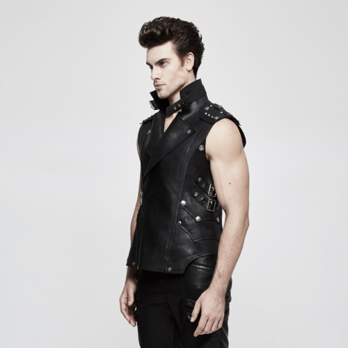 PUNKRAVE Harley men's Retro Motorcycle Vest coat Y-812