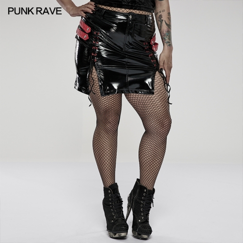 Punk sexy Plus Size PU skirt DQ-578BQF