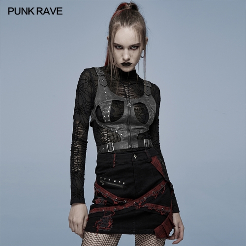 Punk hollow-out vest WS-482BDF