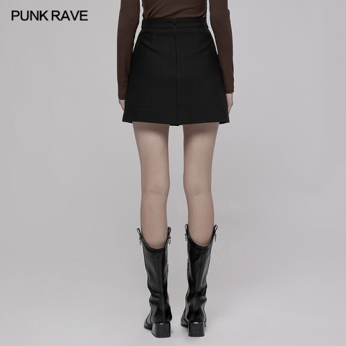 A Line Short Skirt With Decorative Belt OGQ-112BQF