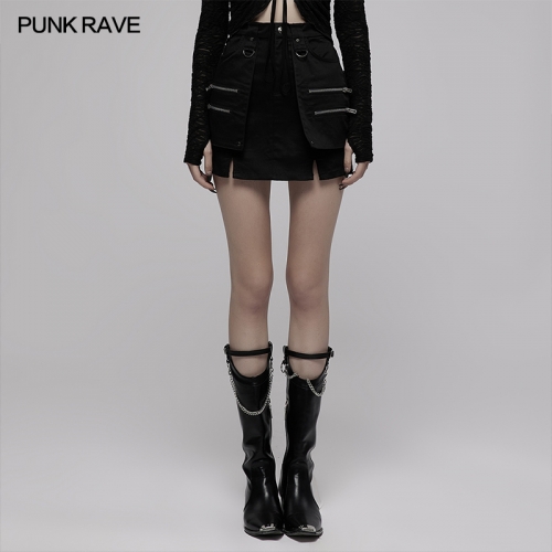 Heavy Industrial Punk Mini Skirt OGQ-126BQF