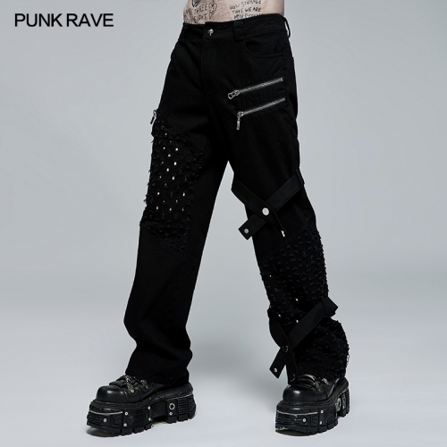 Punk Daily Wear Holes Trousers WK-494XCM
