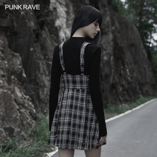 Plaid Pleated Strap Dress OPQ-1204DQF