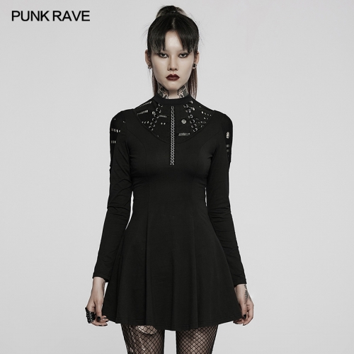 Goth Long Sleeve Daily Wear Dress DQ-581LQF