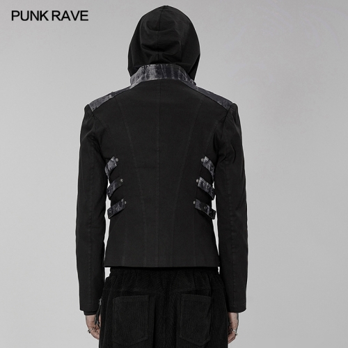 Men Autumn Winter Punk Handsome Cool Tie-Dyed Slim Short Coat WY-1286XDM